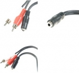 Redukční kabel 3.5mm Audio jack samice 2x cinch 30cm
