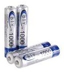 Nabíjecí baterie AAA 1.2 V 1000 mAh 4 kusy