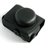 Kožené pouzdro pro Nikon J1 s objektivem 10 mm černé