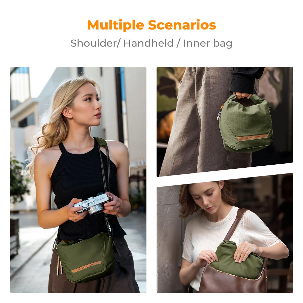 K&F Concept foto brašna Urban Wander U11 Sling Bag 5L zelená