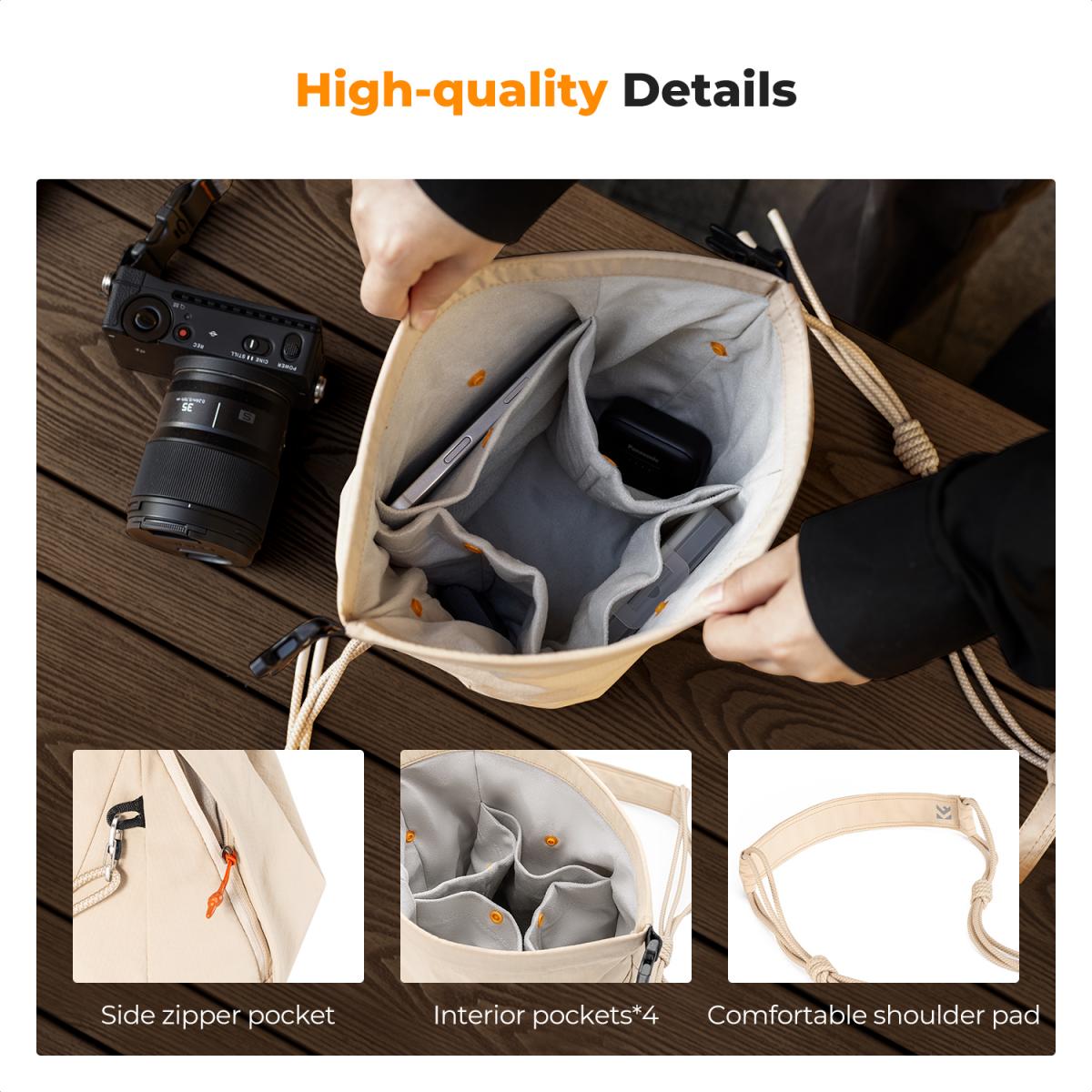 K&F Concept foto brašna Urban Wander U11 Sling Bag 5L bílá