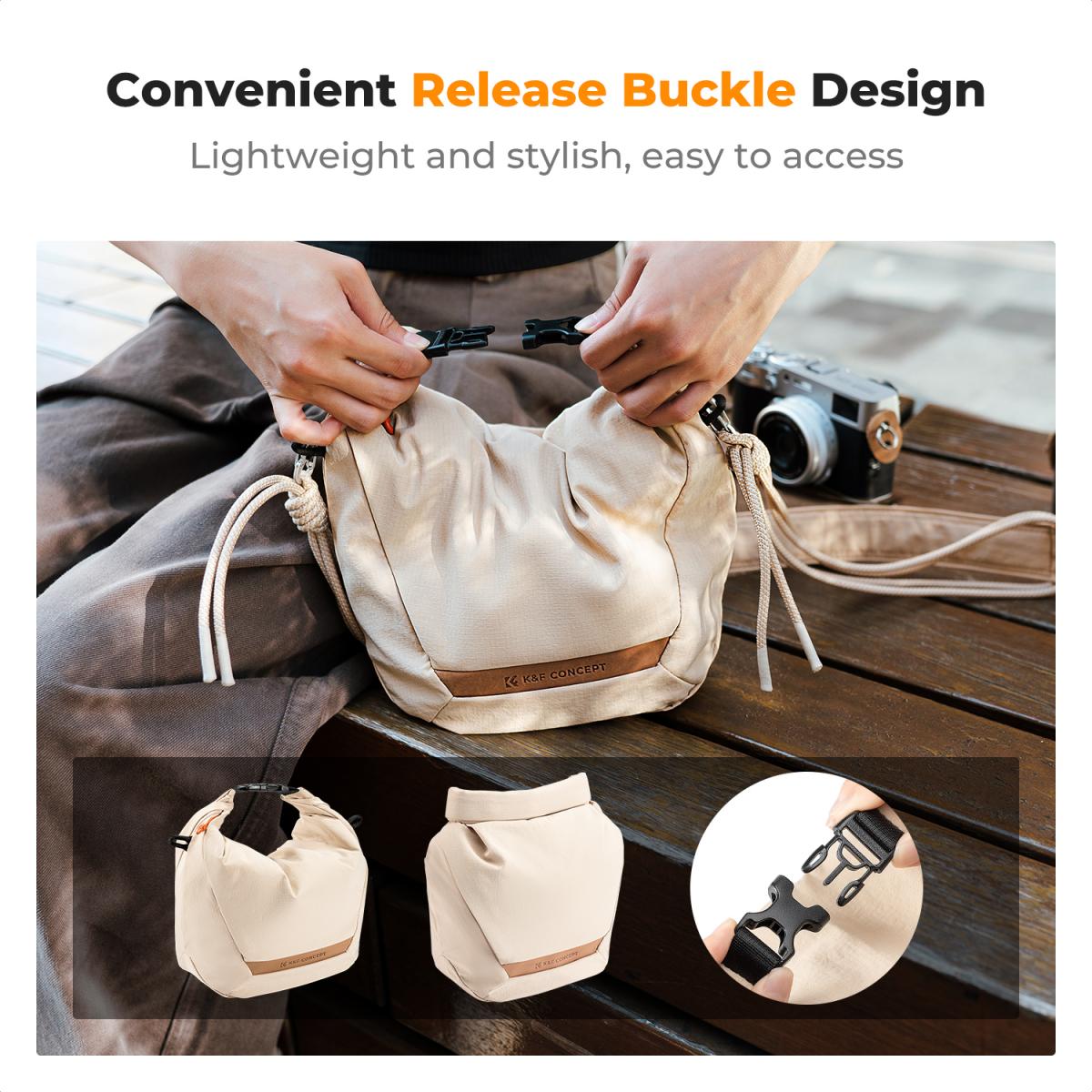 K&F Concept foto brašna Urban Wander U11 Sling Bag 5L bílá