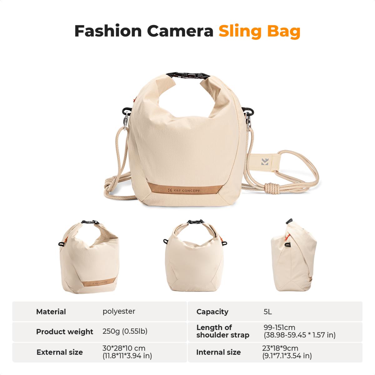 K&F Concept foto brašna Urban Wander U11 Sling Bag 5L bílá