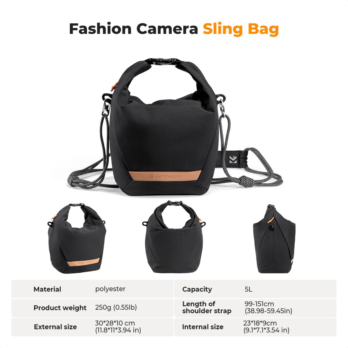 K&F Concept foto brašna Urban Wander U11 Sling Bag 5L černá