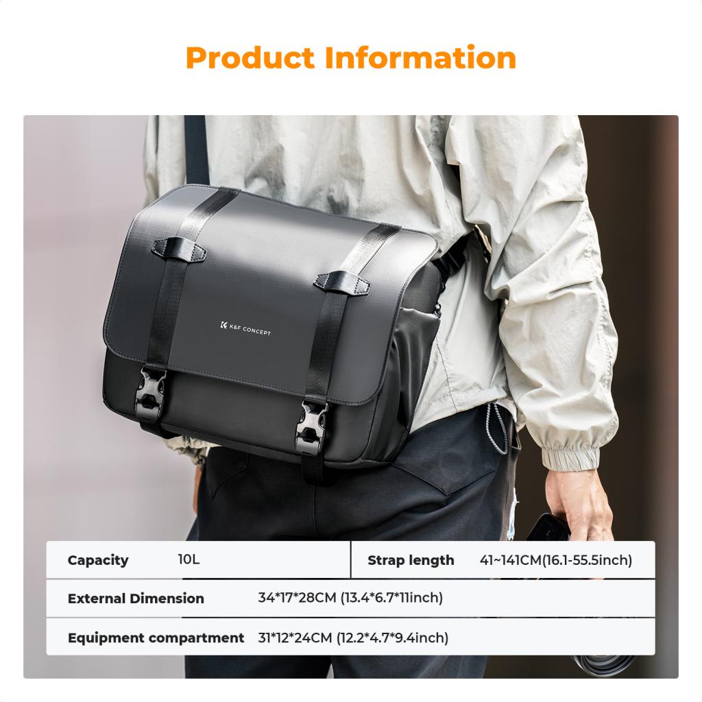 K&F Concept foto brašna Urban Wander U10 Sling Bag 10L černá
