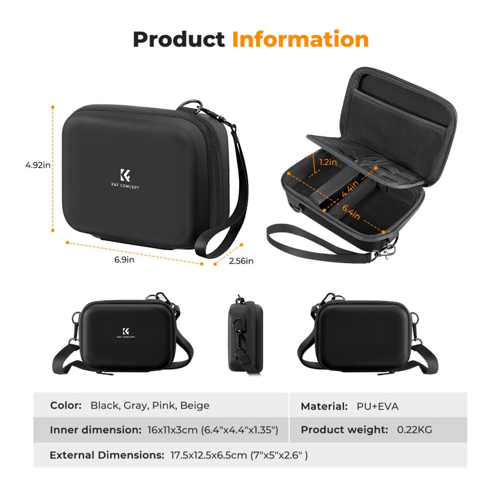 K&F Concept voděodolné pouzdro na fotoaparát Urban Wander 07 Sling bag 1L černá