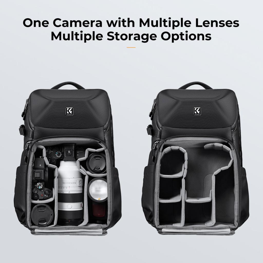 K&F Concept Odolný foto batoh 20L Nature Wander 02 černý