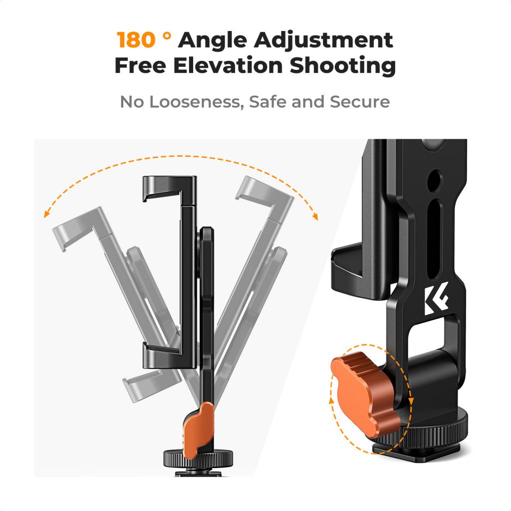 K&F Concept celokovový držák na mobilní telefon nejen pro stativ