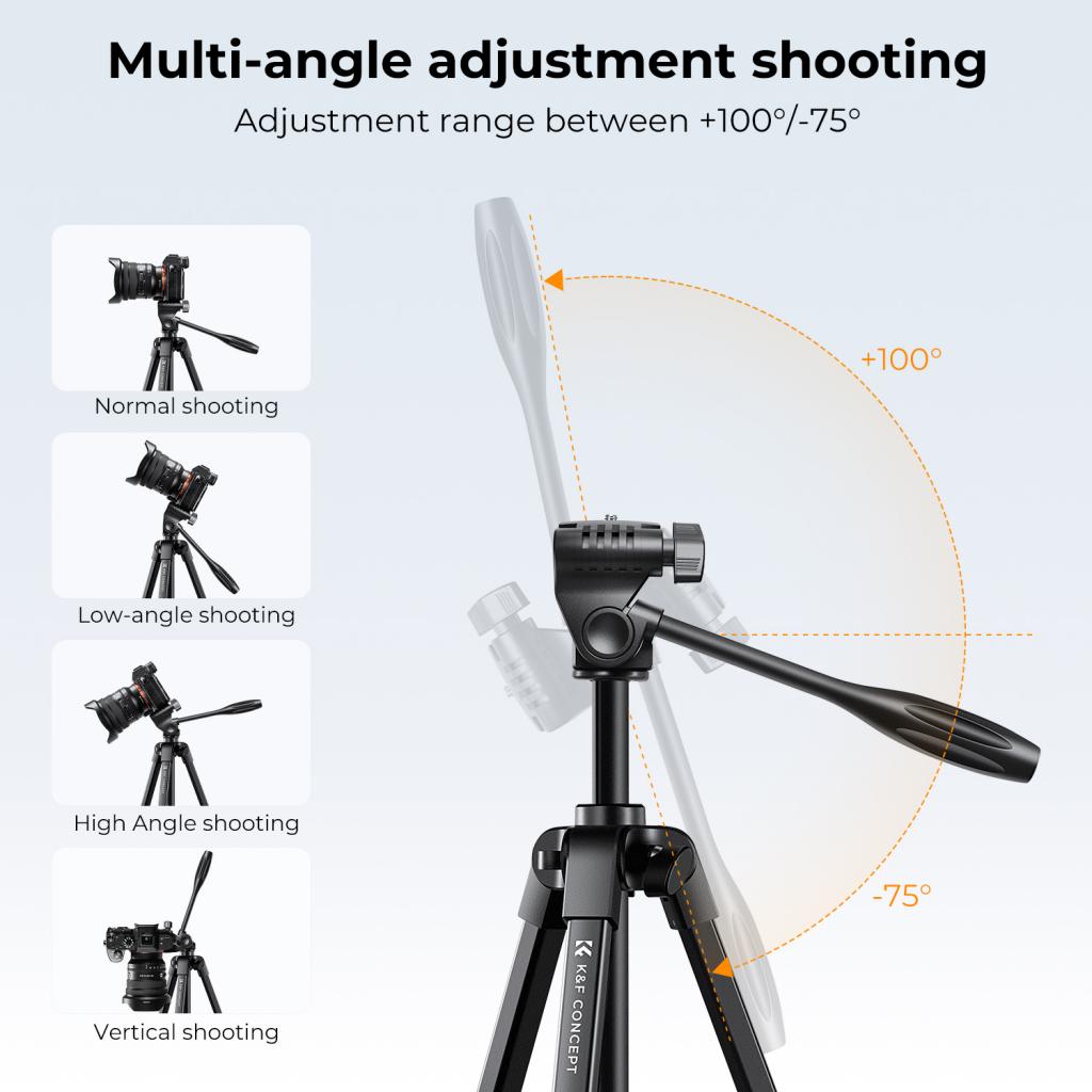 K&F Concept základní fotografický stativ o výšce až 150cm