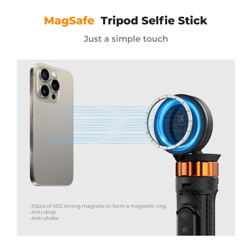 K&F Concept Magnetický selfie stativ MS19