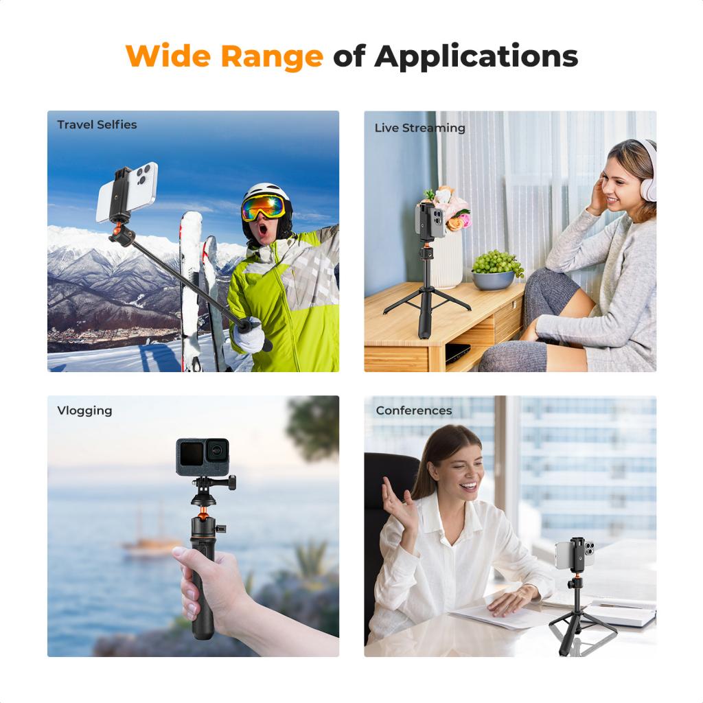 K&F Concept odolný multifunkční selfie stativ MS11