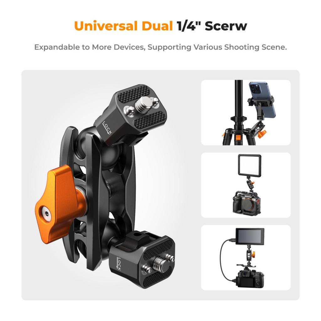 Krátký duální Magic Arm 1/4" K&F Concept MS14