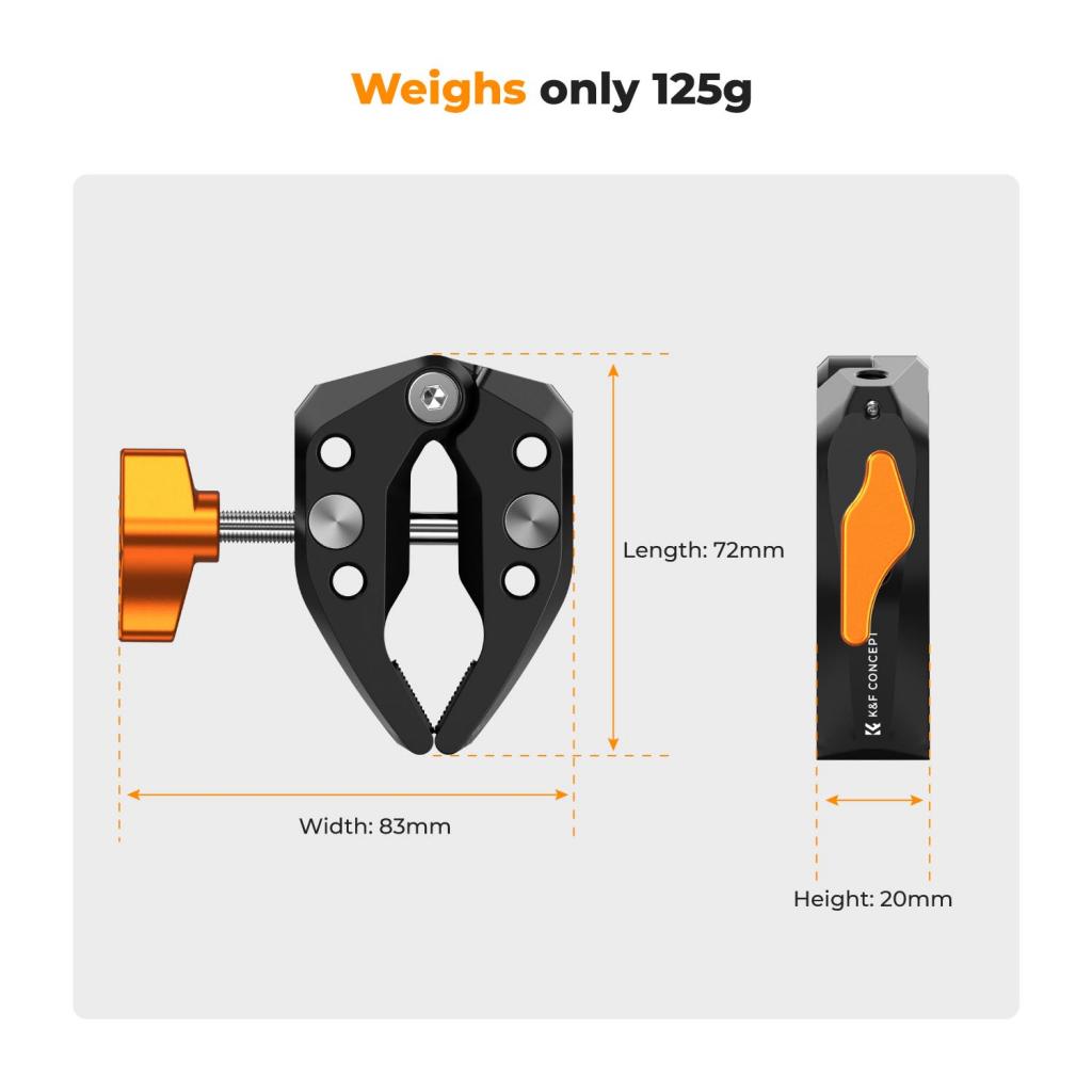 Kovová svorka super clamp K&F Concept MS15