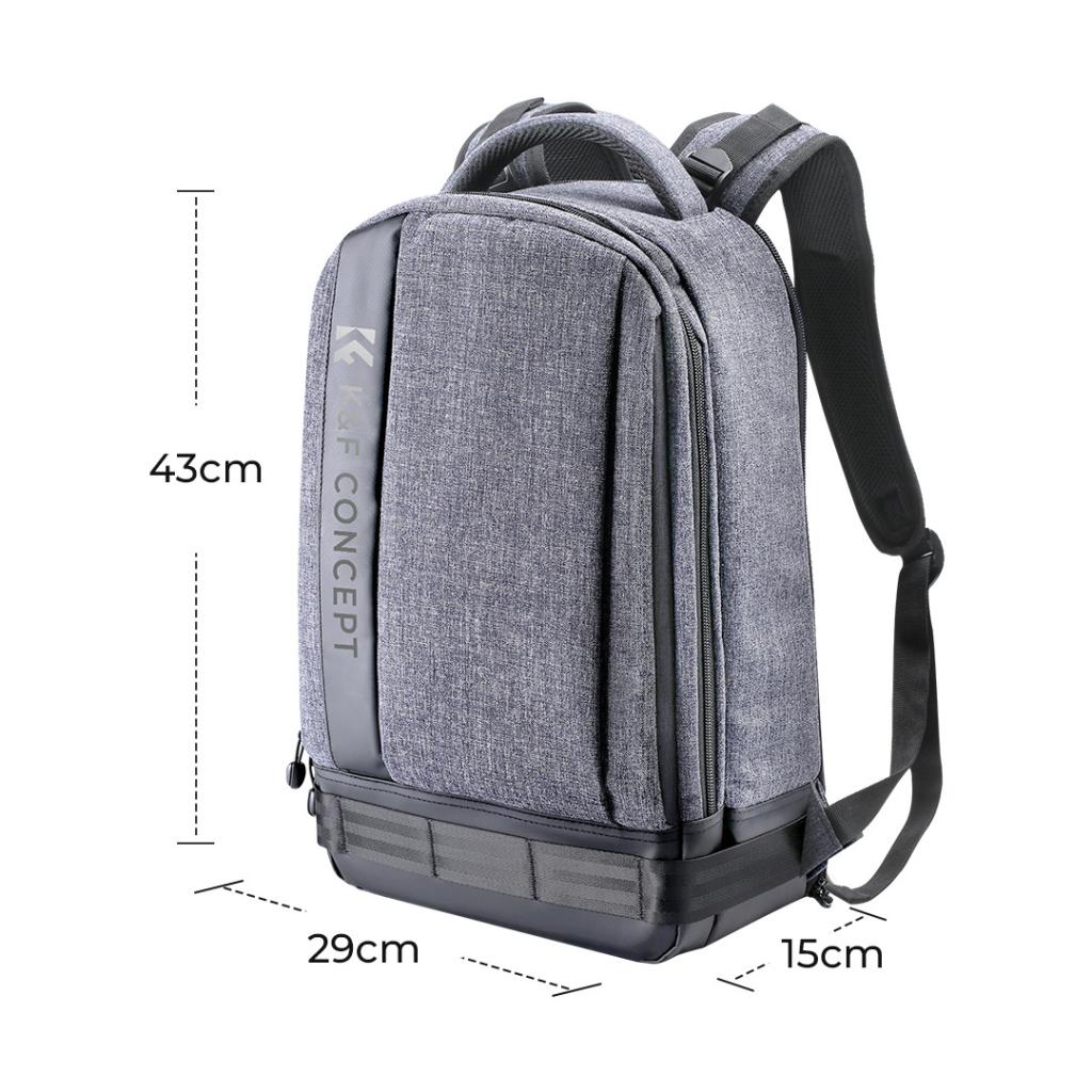 K&F Concept foto batoh 18L Nature Wander 04 šedá