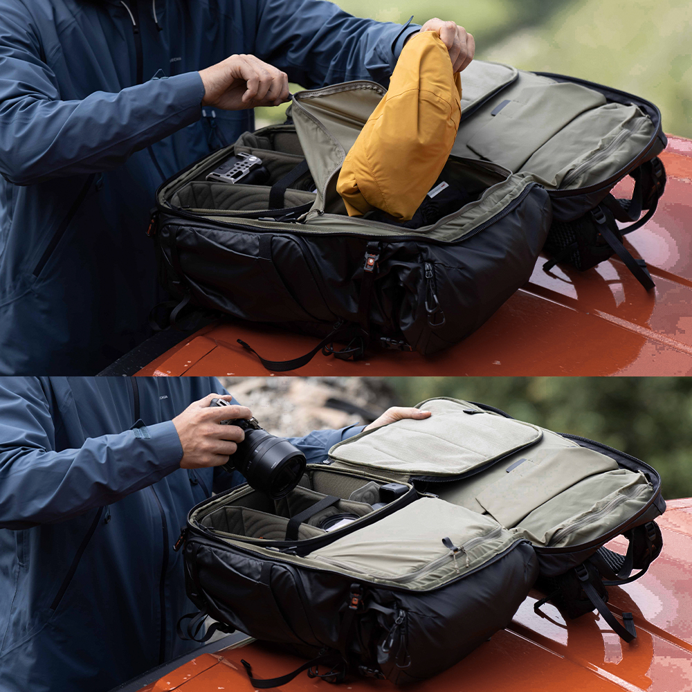 Turistický fotobatoh PGYTECH OnePro Flex Backpack 50L (Space Black) + Camera Insert M