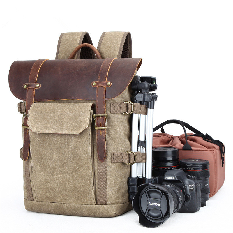 Stylový foto batoh Vagabund Premium dark gray