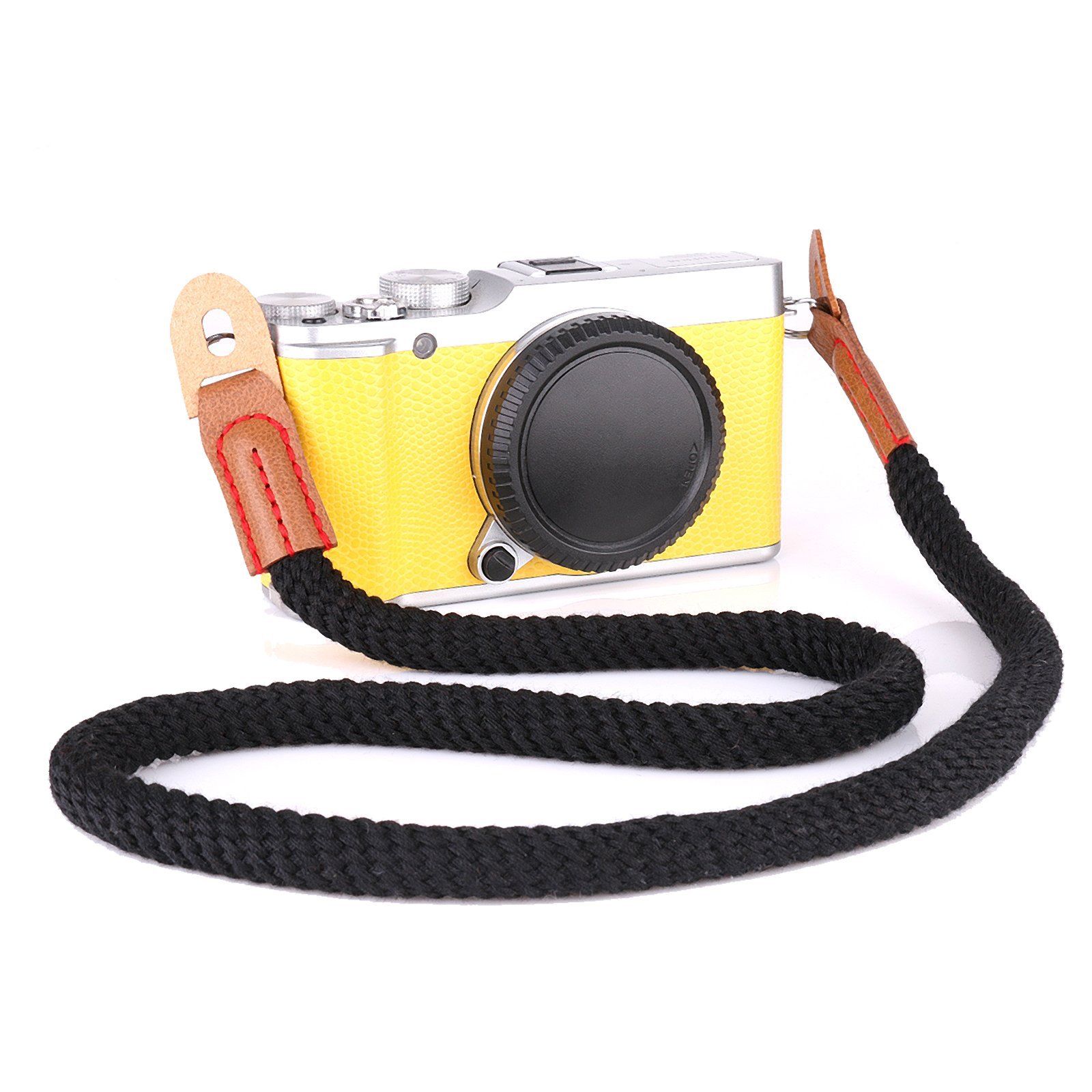 Textilní provazový retro foto popruh černý 100 cm