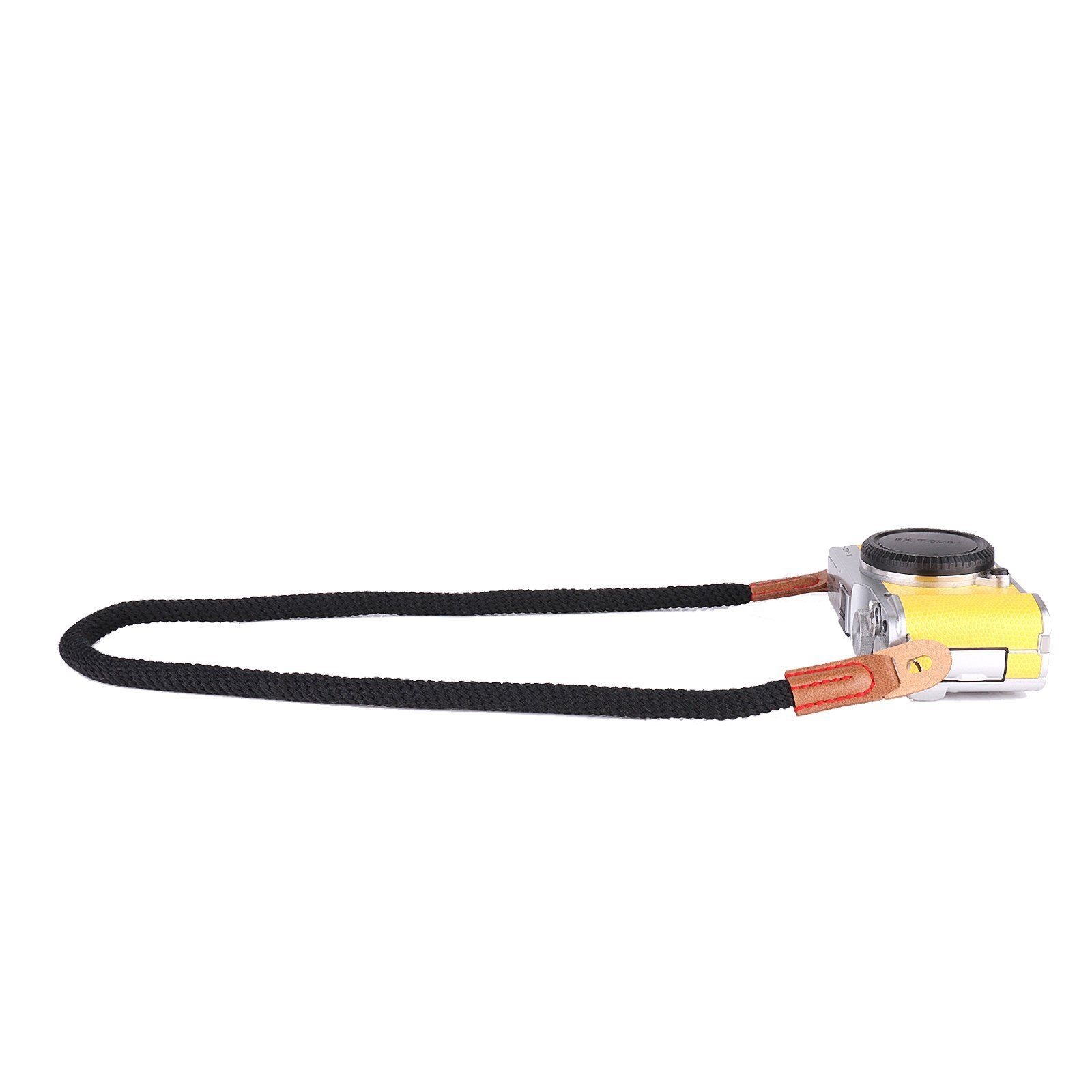 Textilní provazový retro foto popruh černý 100 cm