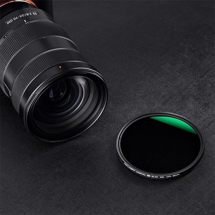 K&F Concept MC CPL SLIM polarizační filtr green coated 77 mm