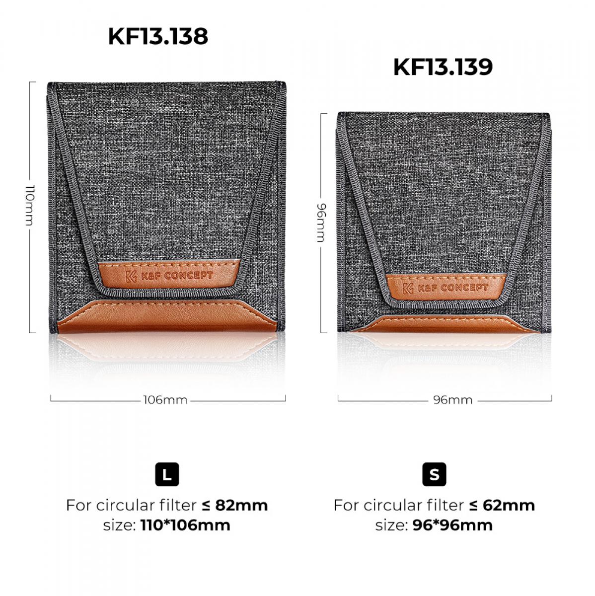 Propracované pouzdro na fotografické filtry K&F Concept do průměru 82mm