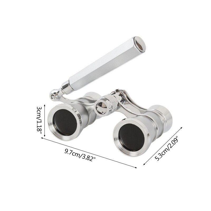 Divadelní kukátko 3x25 bronzovo zlaté s držátkem