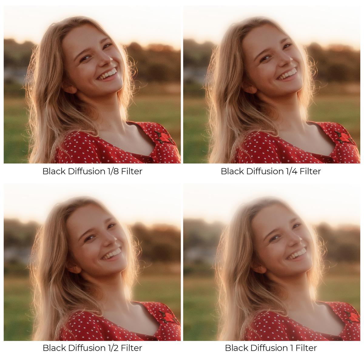 K&F Concept sada filtrů Black Mist 1/4+1/8 +3 utěrky, průměr 67mm