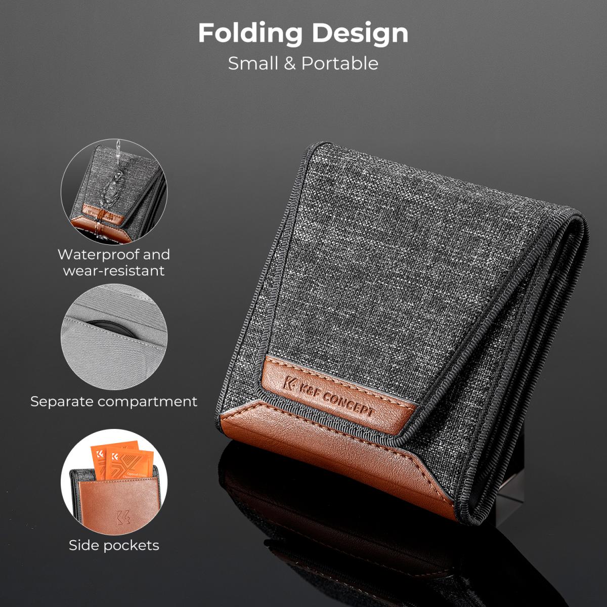 K&F Concept sada filtrů UV+CPL+pouzdro+krytka objektivu+3 utěrky, průměr 62mm