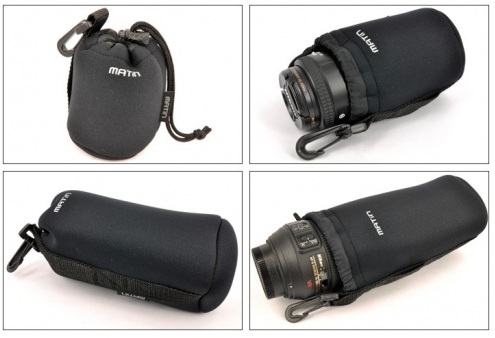 Sada neoprenových pouzder na objektivy