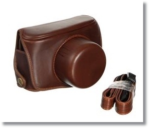 Kožené pouzdro pro Panasonic GF1 hnědé