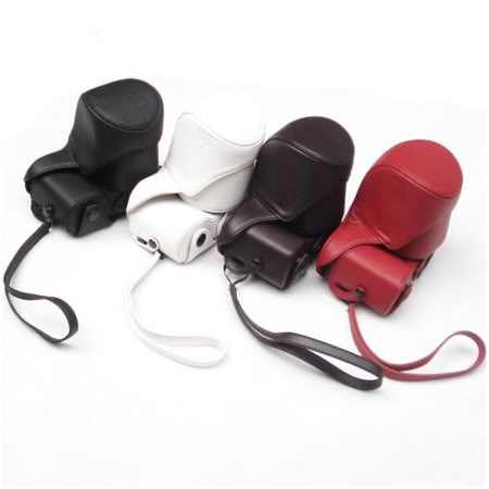 Kožené pouzdro pro SONY NEX-3 /3c a NEX-5 Červené