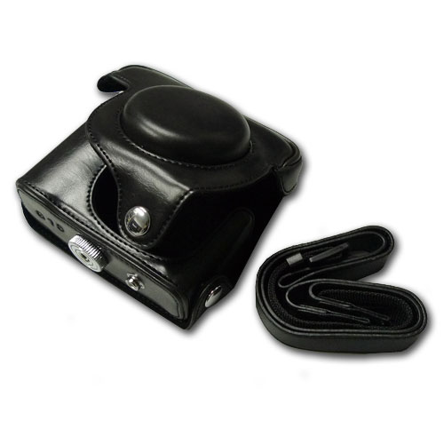 Kožené pouzdro pro Canon G15 černé