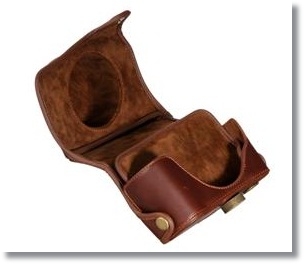 Kožené pouzdro pro Panasonic GF1 hnědé