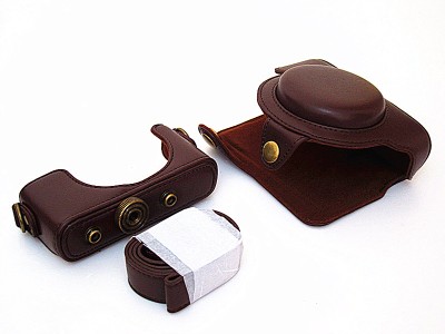 Kožené pouzdro pro Sony RX100 hnědé