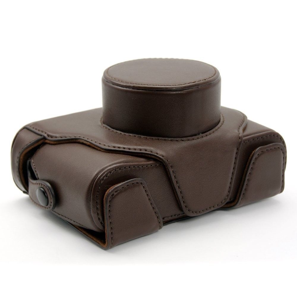 Kožené pouzdro pro FUJIFILM X10 (LC-X10) tmavě hnědé