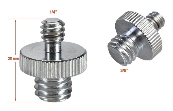 Redukční spojovací stativový šroub z 1/4" na 3/8"