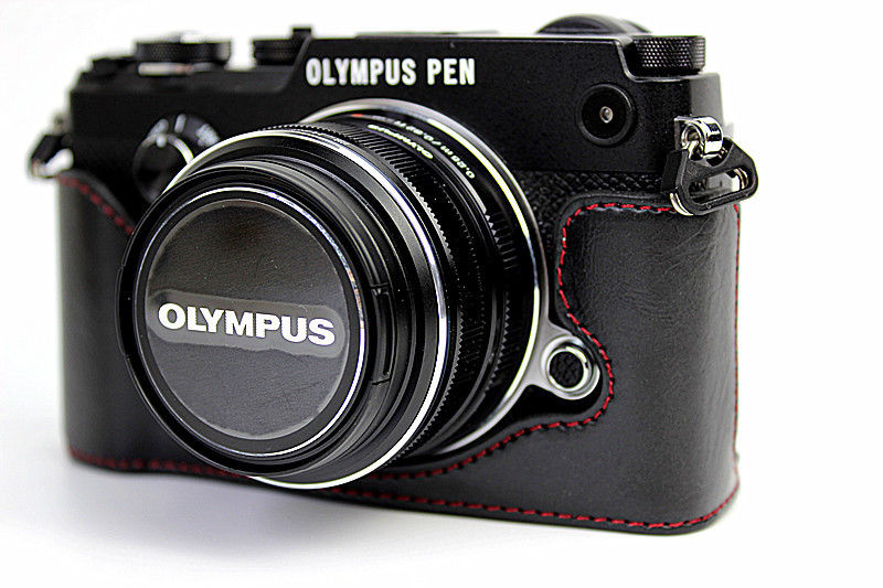 Kožené pouzdro pro OLYMPUS PEN-F černé