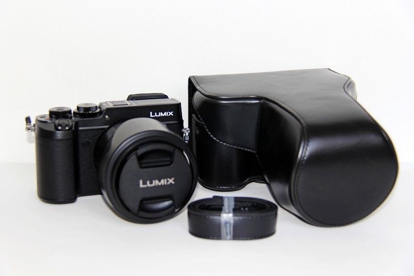 Kožené pouzdro pro PANASONIC LUMIX DMC-GX8 černé