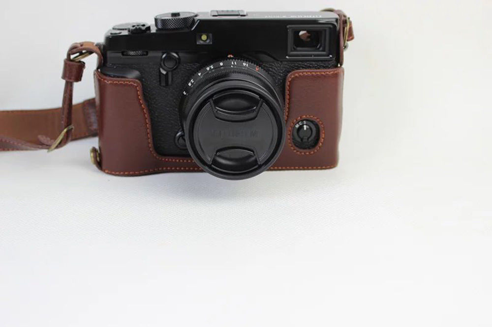 Kožené pouzdro pro FUJIFILM X-PRO 2 tmavě hnědé