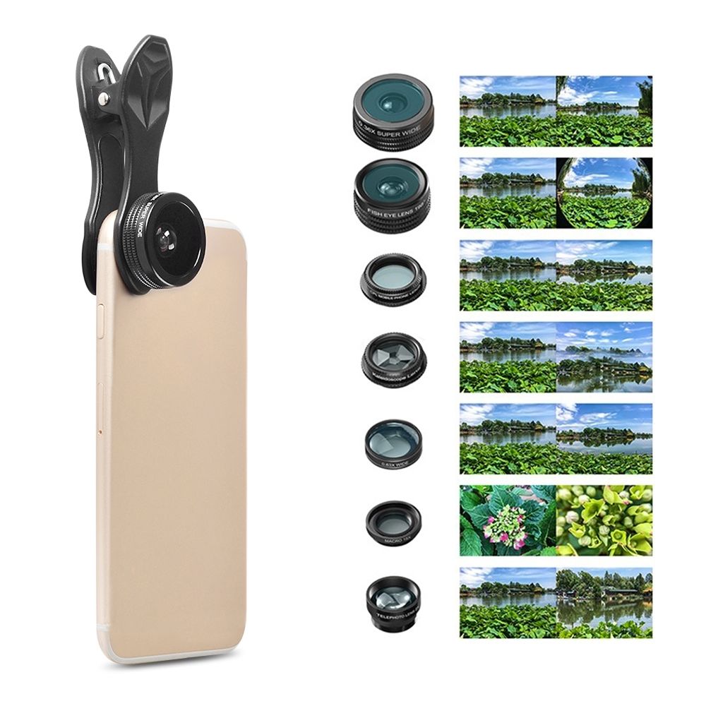 APEXEL DELUXE APL-DG7 Set objektivů pro mobilní telefony 7v1