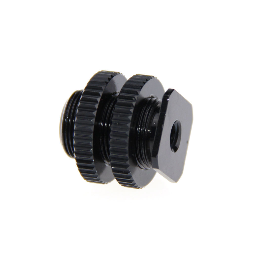 Šroub do sáněk blesku hotshoe 5/8'" a 2 matice