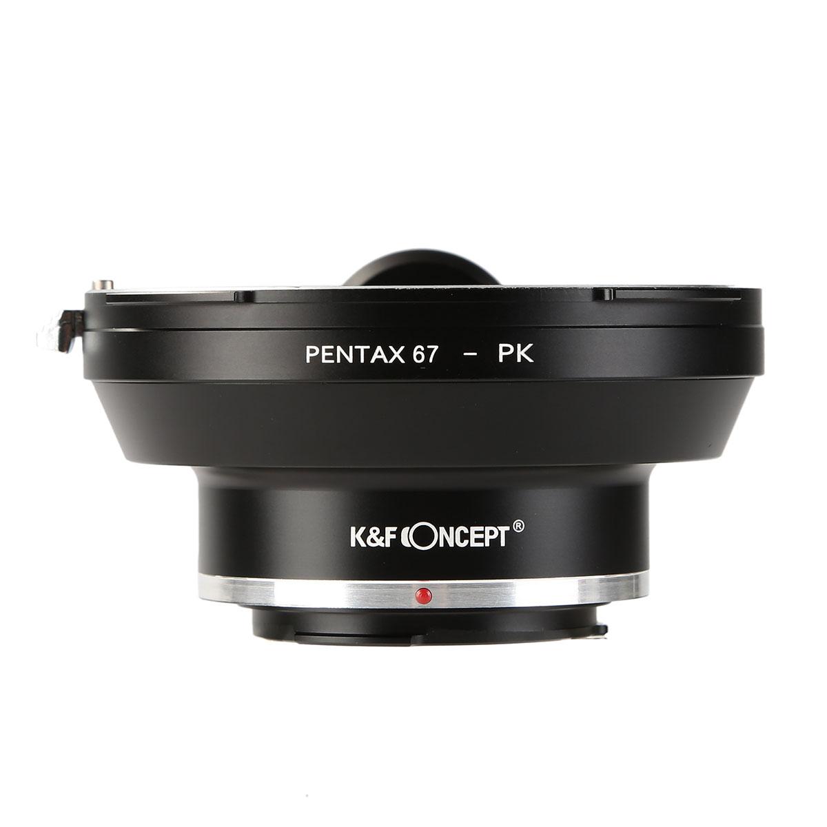Redukce K&F Concept z objektivu Pentax 67 na Pentax K