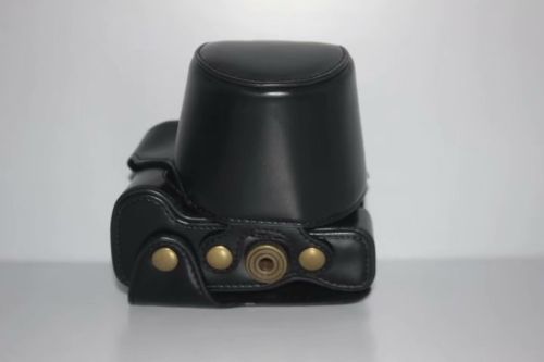 Kožené pouzdro pro Canon EOS M50 černé