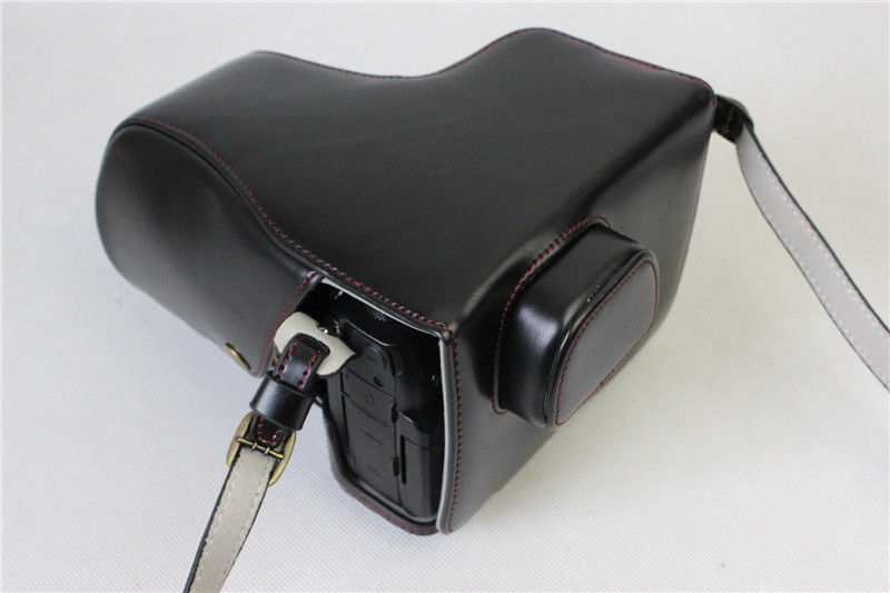 Kožené pouzdro pro PANASONIC Lumix DC-GH5S černé 