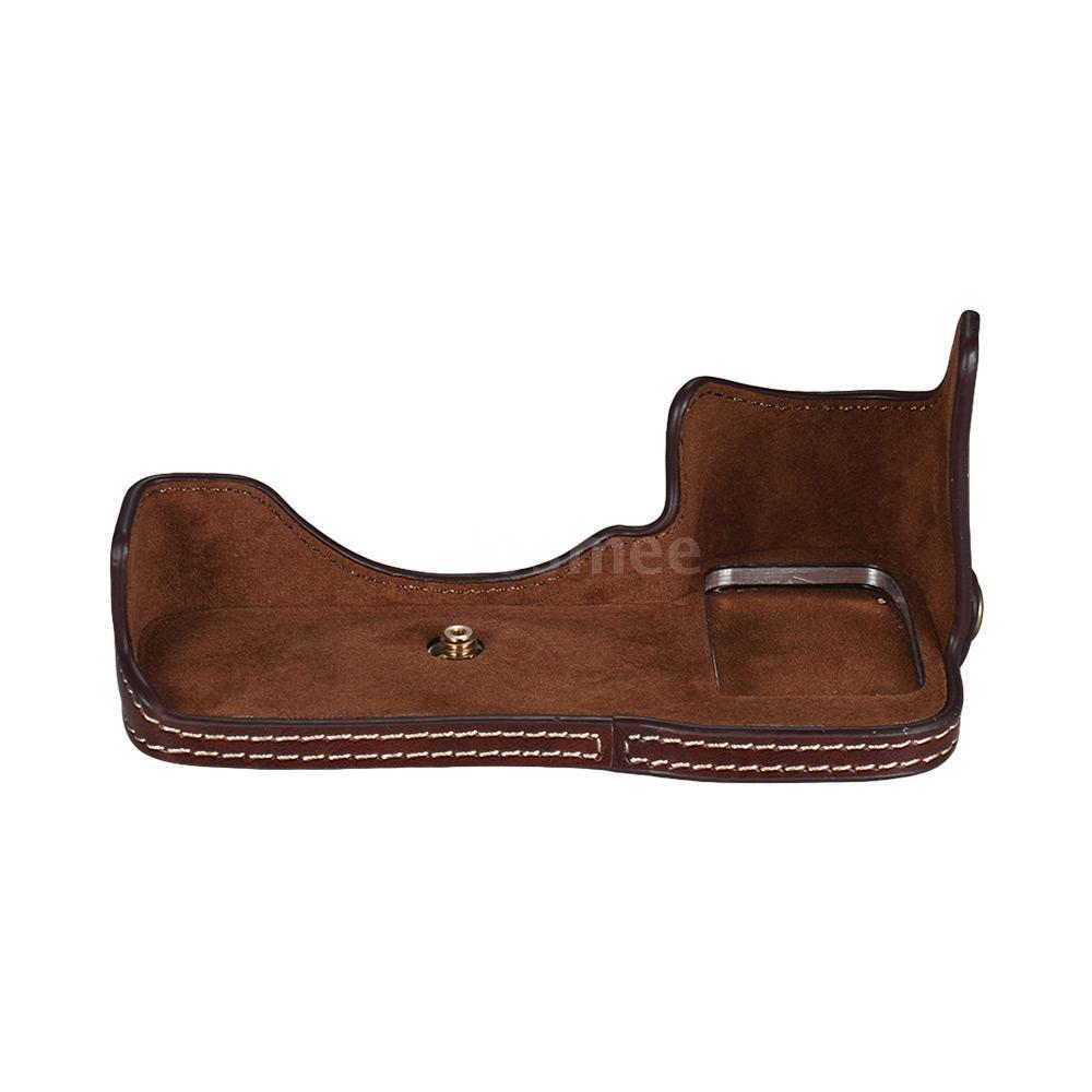 Kožené pouzdro pro SONY Alpha A7R III tmavě hnědé