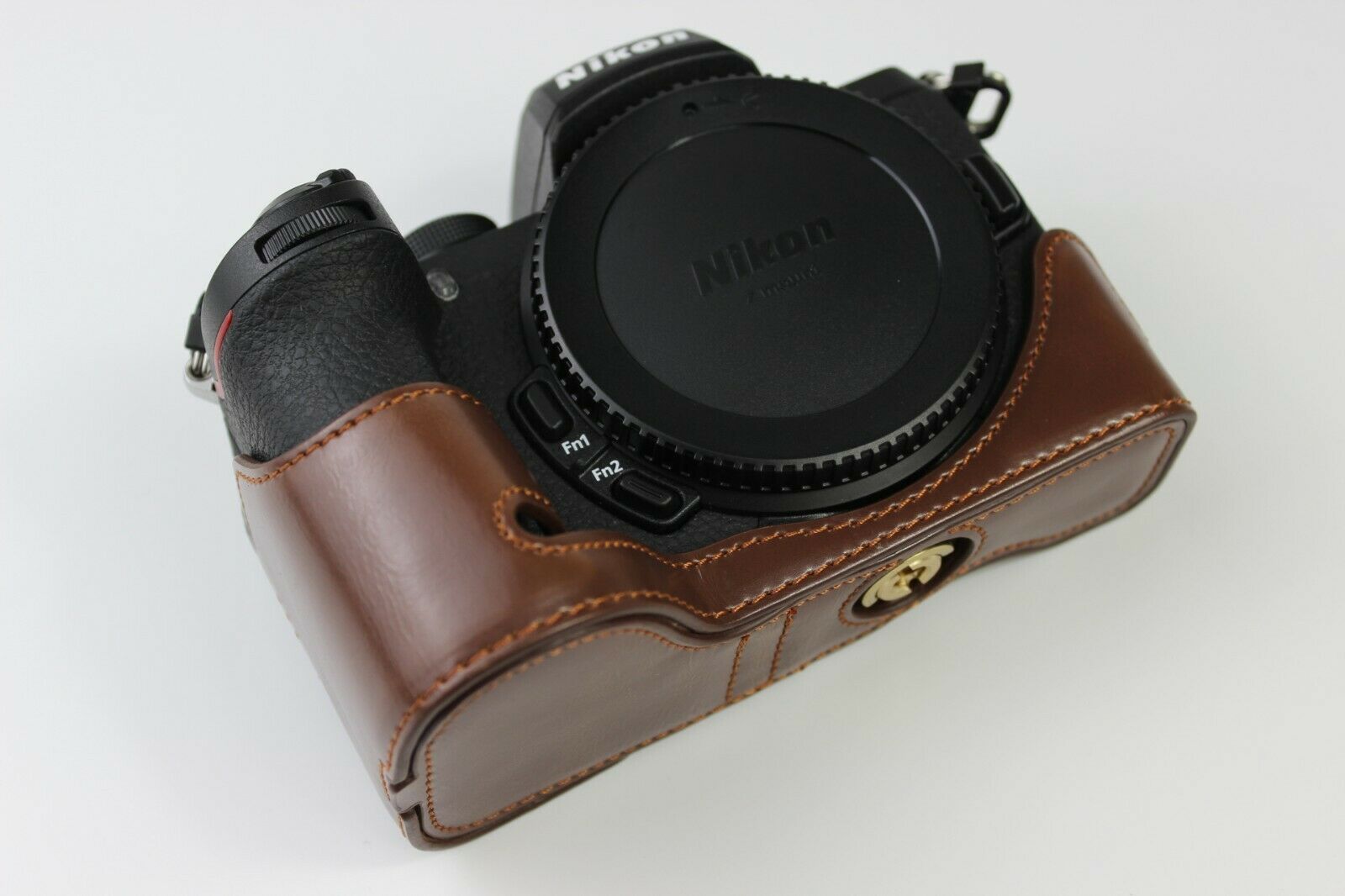 Kožené pouzdro pro Nikon Z 50 tmavě hnědé