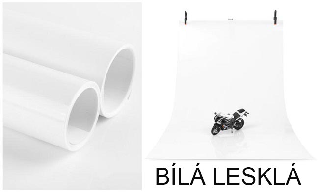 Studiové fotografické pozadí 120x200cm bílé