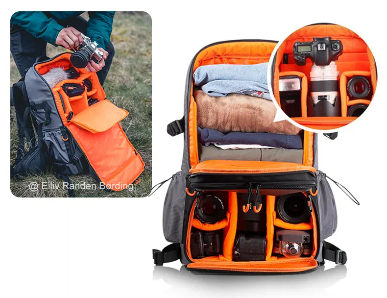 K&F Concept Prostorný Outdoor foto batoh 32L Star Wander 03