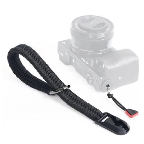 Bytelné rychle odepínací poutko pro fotoaparát na ruku černé