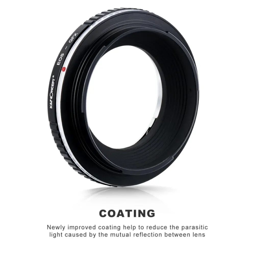 Redukce K&F Concept z objektivu Canon EOS na FUJI GFX