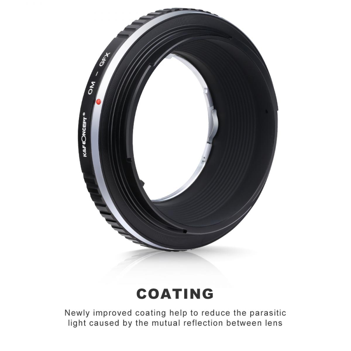 Redukce K&F Concept z objektivu OLYMPUS OM na FUJI GFX